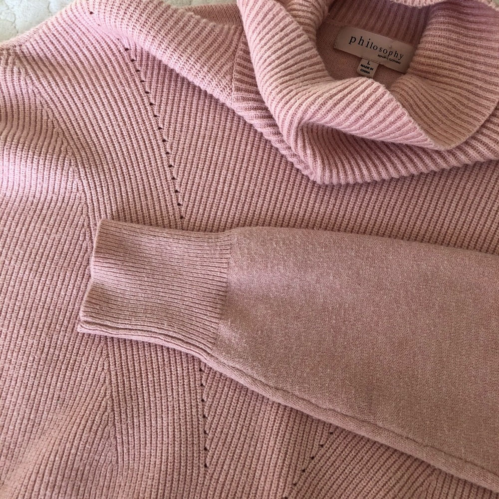NEW light pink philosophy turtleneck sweater - Picture 10 of 10